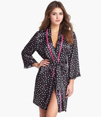 Printed Satin Robe